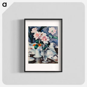 アートポスター-Pink Roses in a Glass Vase
 - セントルイス美術館 Poster.