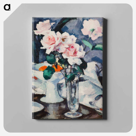 アートパネル-Pink Roses in a Glass Vase
 - セントルイス美術館 Canvas.