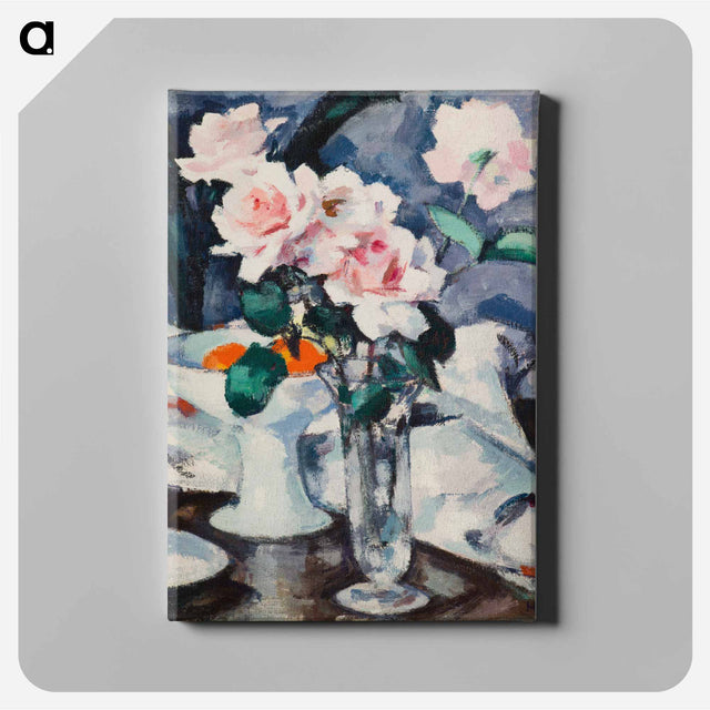 アートパネル-Pink Roses in a Glass Vase
 - セントルイス美術館 Canvas.