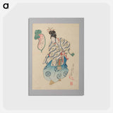 アートポストカード-Yotsu of the Matsukiyo Brothel Performing as a Shirabyōshi, from the series Sacred Dances in Shinmachi
 - 歌川 国貞 Postcard.