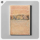 アートパネル-Jerusalem, Plate 59 - ウィリアム ブレイク Canvas.