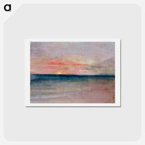 アートポストカード-Sunset - ウィリアム ターナー Postcard.