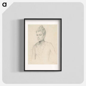 アートポスター-Study for the portrait of Elisabeth Marti (née Grosjean) - アルバート エーデルフェルト Poster.