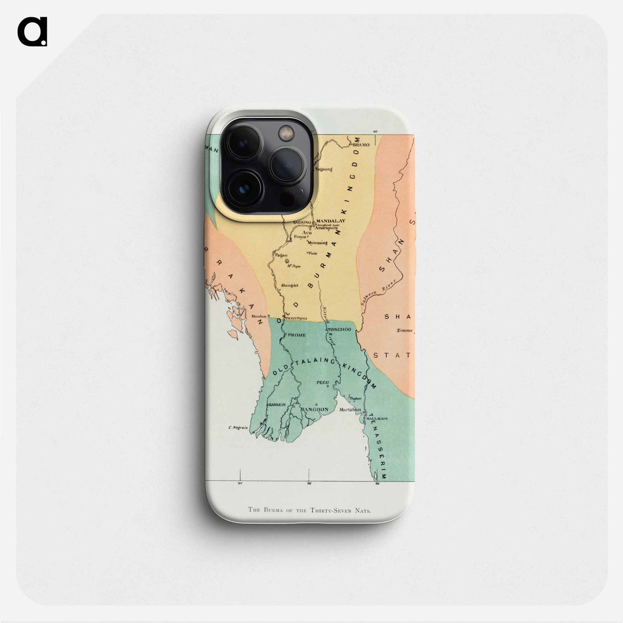 Map of the ond Burman kingdom and its neighbor - アンティーク地図 Phone Case.