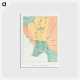 アートポストカード-Map of the ond Burman kingdom and its neighbor - アンティーク地図 Postcard.