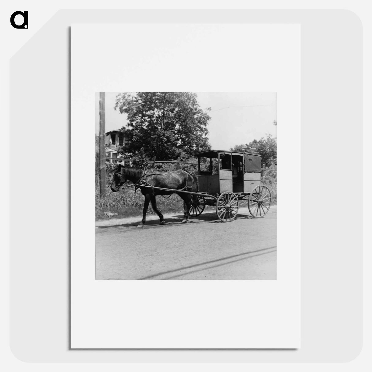 Mail wagon. Marshall, Texas. - Dorothea Lange Poster.