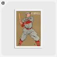 アートポストカード-Baseball Player Holding a Bat - エドワード ペンフィールド Postcard.