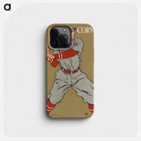 Baseball Player Holding a Bat - Edward Penfield Phone Case.