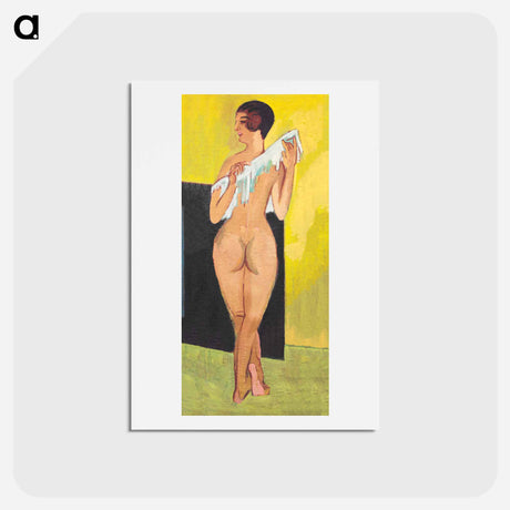 アートポストカード-Nude Figure by Ernst Ludwig Kirchner - エルンスト ルートヴィヒ キルヒナー Postcard.