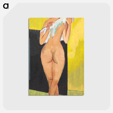 アートポストカード-Nude Figure by Ernst Ludwig Kirchner - エルンスト ルートヴィヒ キルヒナー Postcard.