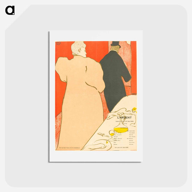 アートポストカード-L'Argent - アンリ ド トゥールーズ ロートレック Postcard.
