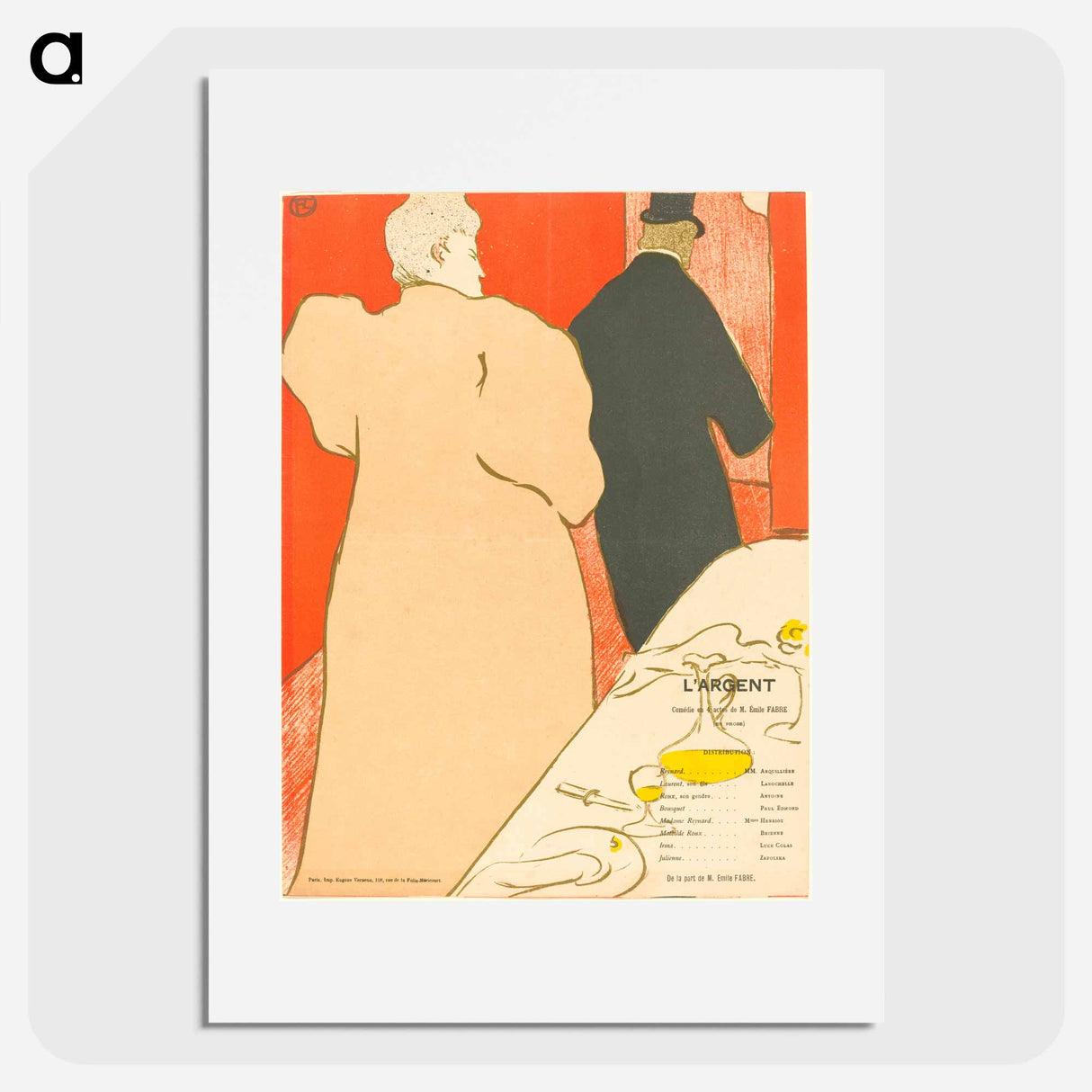 L'Argent - Henri de Toulouse-Lautrec Poster.