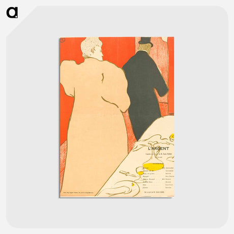 アートポストカード-L'Argent - アンリ ド トゥールーズ ロートレック Postcard.