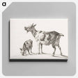 アートパネル-Goats - ジャン ベルナール Canvas.