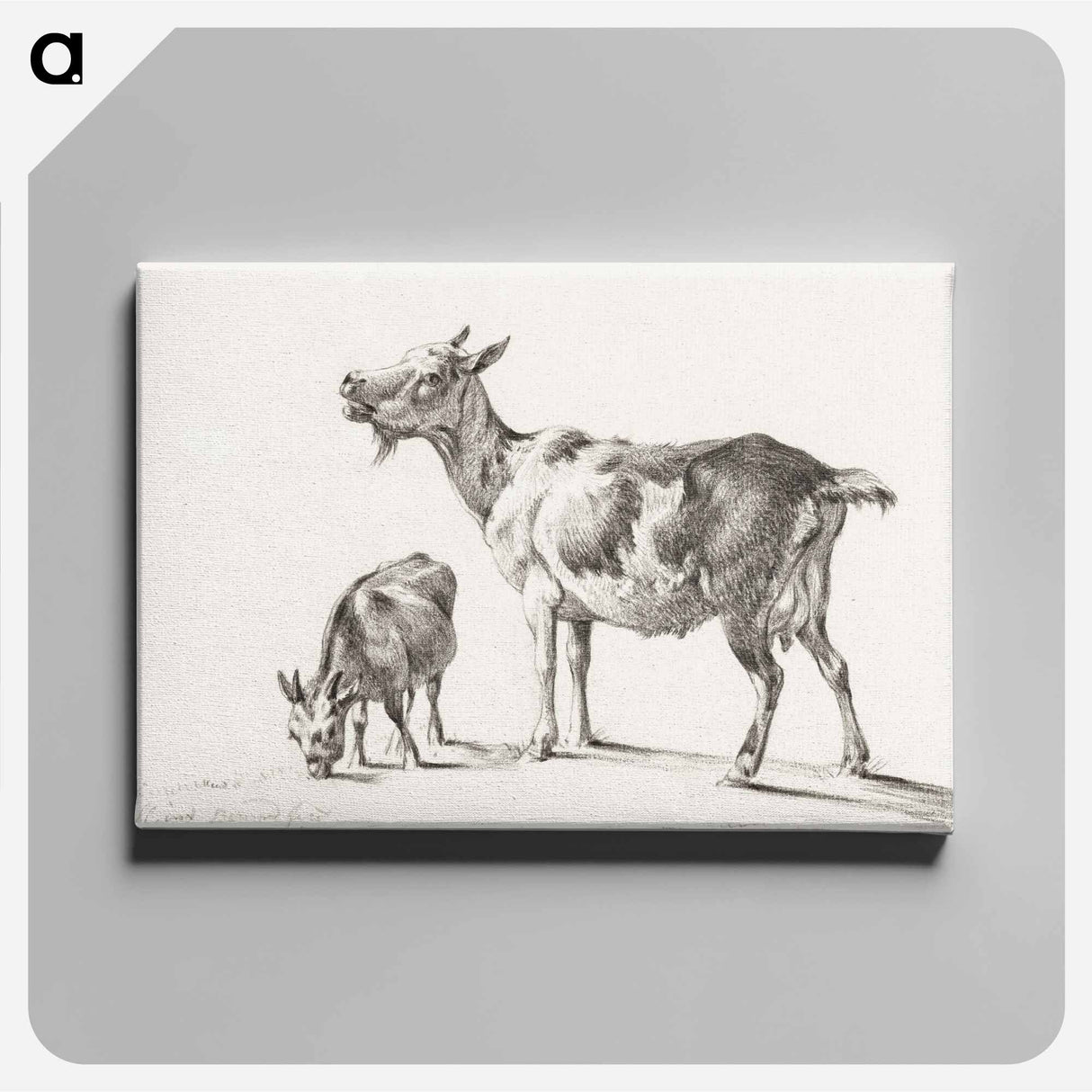 アートパネル-Goats - ジャン ベルナール Canvas.