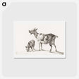 アートポストカード-Goats - ジャン ベルナール Postcard.