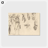 アートポストカード-Studies for "Gassed" by John Singer Sargent - ジョン シンガー サージェント Postcard.
