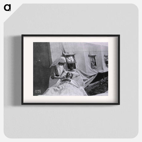 アートポスター-Nurse with Patient at Tent Hospital, Auteuil Race Track
 - 国立医学図書館 Poster.