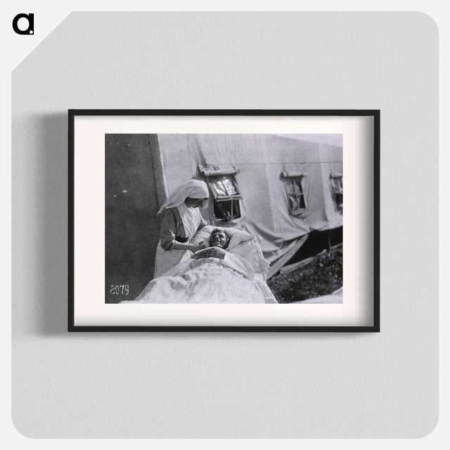 アートポスター-Nurse with Patient at Tent Hospital, Auteuil Race Track
 - 国立医学図書館 Poster.