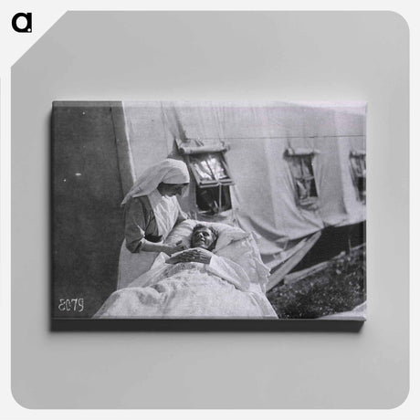 アートパネル-Nurse with Patient at Tent Hospital, Auteuil Race Track
 - 国立医学図書館 Canvas.