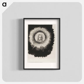 アートポスター-And in the Very Disk of the Sun Lights the Face of Jesus Christ - オディロン ルドン Poster.