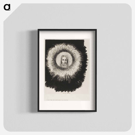 アートポスター-And in the Very Disk of the Sun Lights the Face of Jesus Christ - オディロン ルドン Poster.