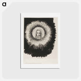 アートポストカード-And in the Very Disk of the Sun Lights the Face of Jesus Christ - オディロン ルドン Postcard.