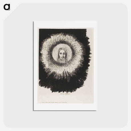アートポストカード-And in the Very Disk of the Sun Lights the Face of Jesus Christ - オディロン ルドン Postcard.