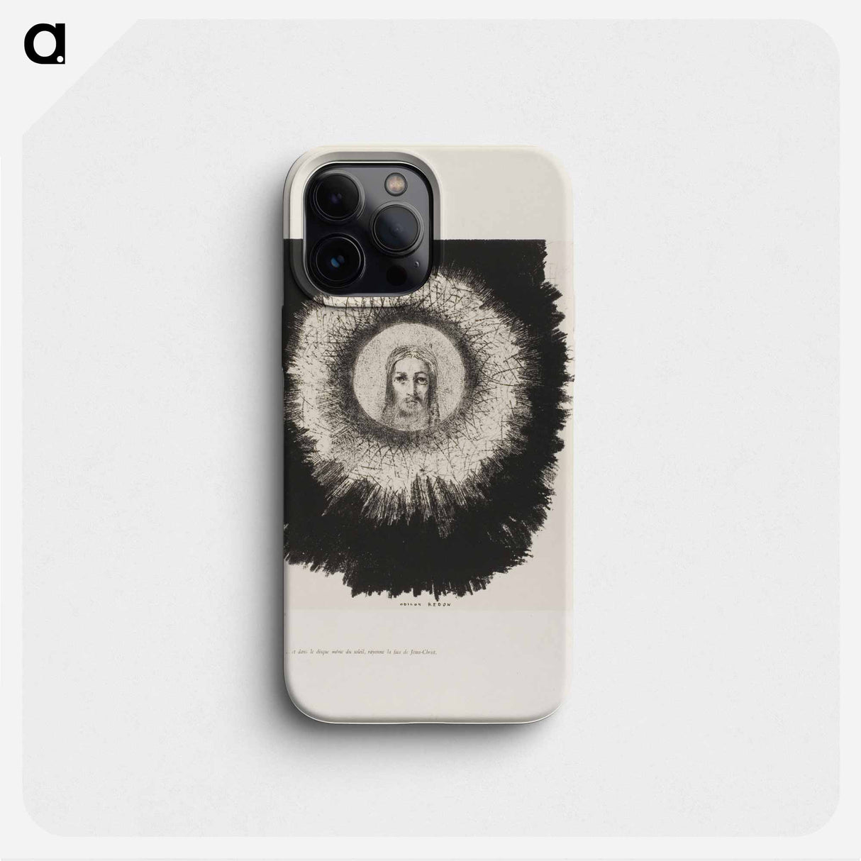 And in the Very Disk of the Sun Lights the Face of Jesus Christ - オディロン ルドン Phone Case.