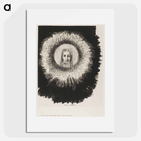 アートポスター-And in the Very Disk of the Sun Lights the Face of Jesus Christ - オディロン ルドン Poster.