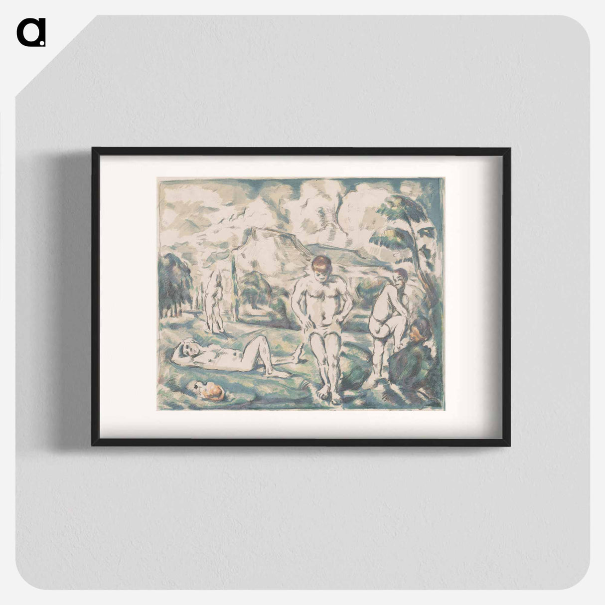 アートポスター-Bathers - ポール セザンヌ Poster.