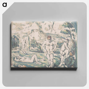 アートパネル-Bathers - ポール セザンヌ Canvas.
