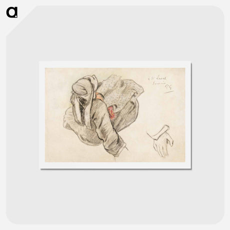 アートポストカード-Seated Breton Woman - ポール ゴーギャン Postcard.