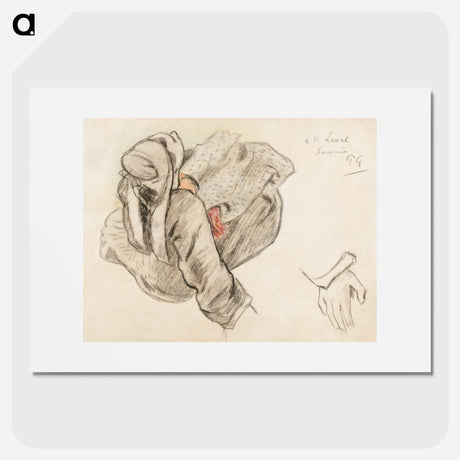 アートポスター-Seated Breton Woman - ポール ゴーギャン Poster.