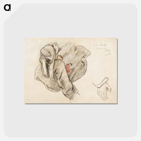 アートポストカード-Seated Breton Woman - ポール ゴーギャン Postcard.