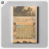Kalenderblad oktober met kraai - テオ ヴァン ホイテマ Canvas.