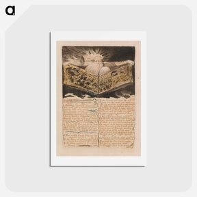 アートポストカード-The First Book of Urizen, Plate 8, "In Living Creations Appear'd...." - ウィリアム ブレイク Postcard.