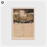 アートポストカード-The First Book of Urizen, Plate 8, "In Living Creations Appear'd...." - ウィリアム ブレイク Postcard.