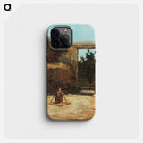 French Farmyard - Winslow Homer Phone Case.