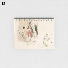 アートメモ帳-Istuva nainen ja kaksi herraa - アルバート エーデルフェルト Memo.