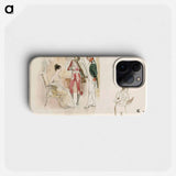 Istuva nainen ja kaksi herraa - アルバート エーデルフェルト Phone Case.