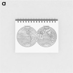 アートメモ帳-World map from A System of Geography - アンティーク地図 Memo.