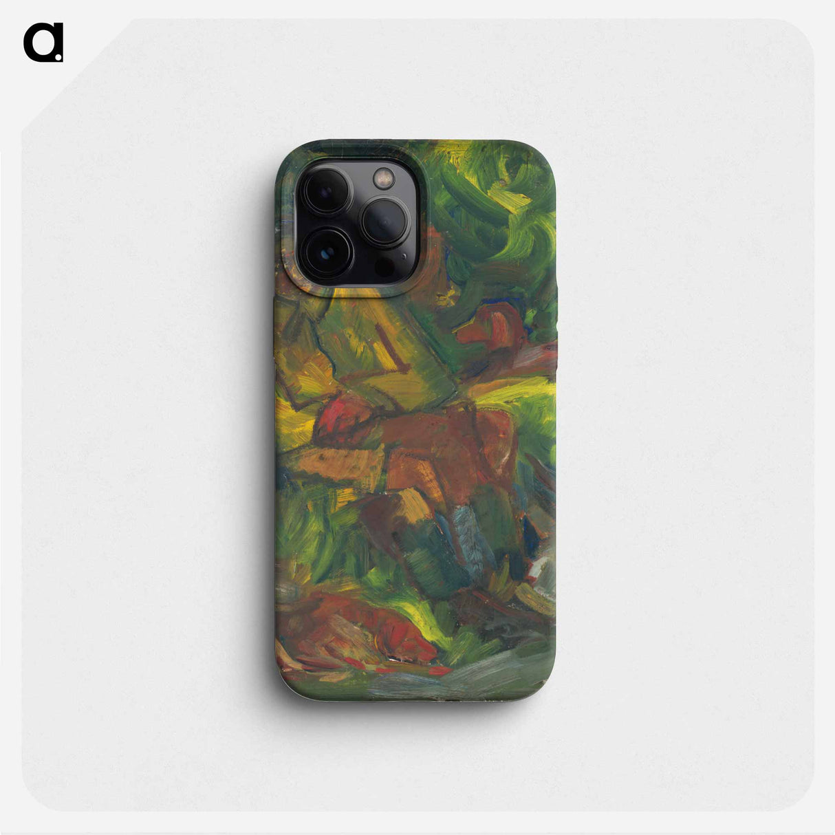 Resting hutner with two reclining men - アーノルド ピーター ワイズ クビンチャン Phone Case.