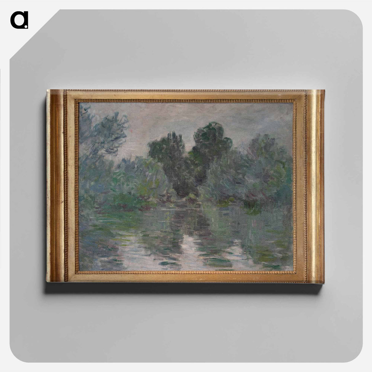 Monet - un bras de Seine près de Vétheuil - Claude Monet Canvas.