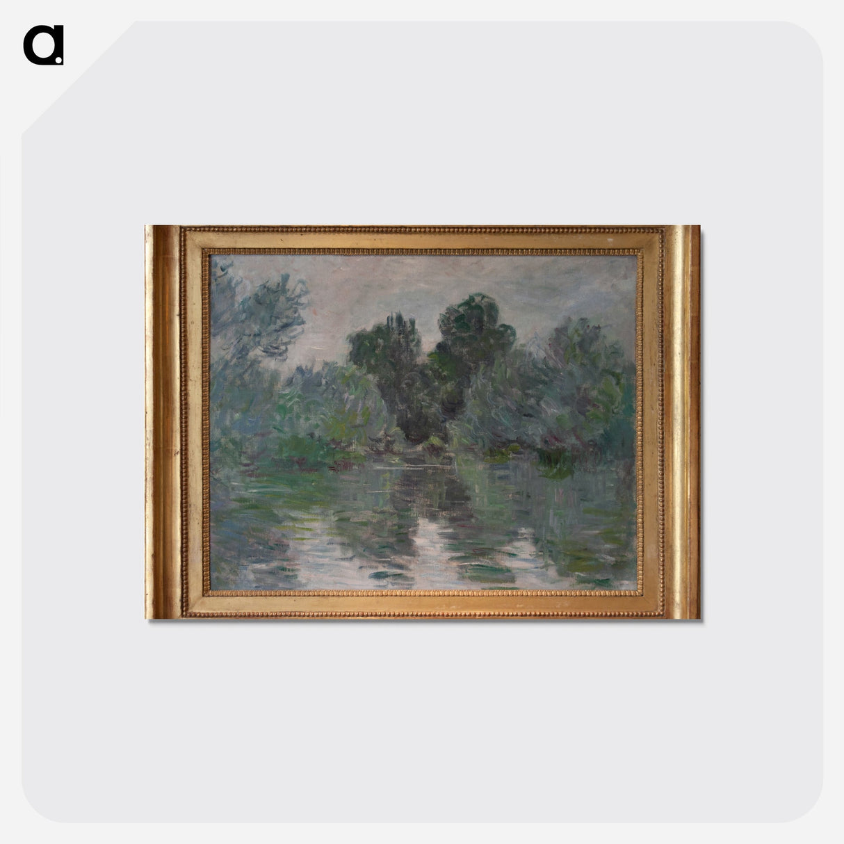 Monet - un bras de Seine près de Vétheuil - クロード モネ Postcard.