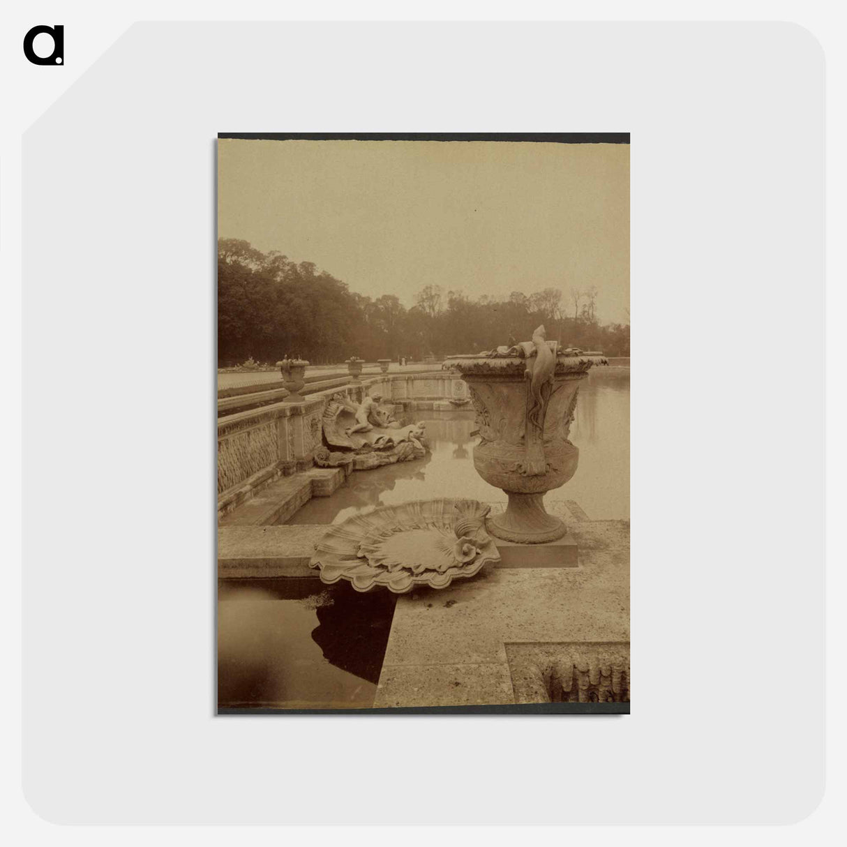 アートポストカード-Versailles, Bassin de Neptune
 - ウジェーヌ アジェ Postcard.