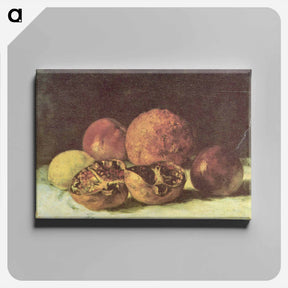 アートパネル-Pomegranates - ギュスターヴ クールベ Canvas.