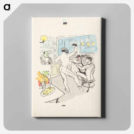 アートパネル-Chocolat Dancing in the Achille Bar - アンリ ド トゥールーズ ロートレック Canvas.