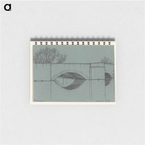 アートメモ帳-Brug, vermoedelijk bij het Meer van Thun - ユリー デ フラーハ Memo.