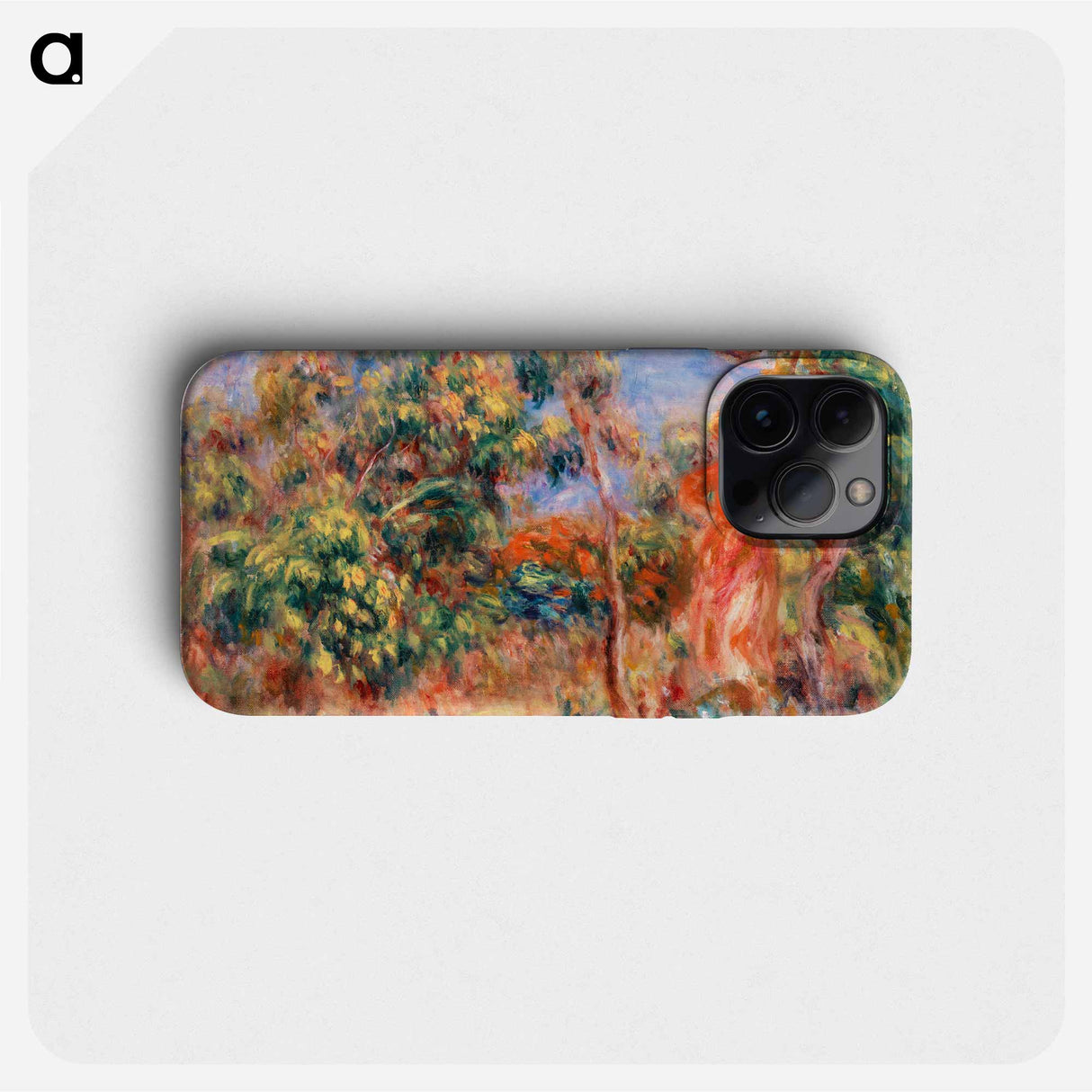 Woman in Red in a Landscape - ピエール オーギュスト ルノワール Phone Case.